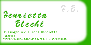 henrietta blechl business card